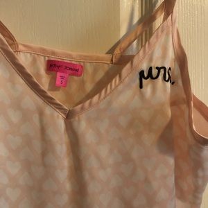 Betsy Johnson Pink Heart Mrs. Nightgown